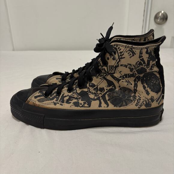 VTG 80\'s Converse All-Star Chuck High Top Made USA Sneakers Khaki Spider 9.5 main image 7